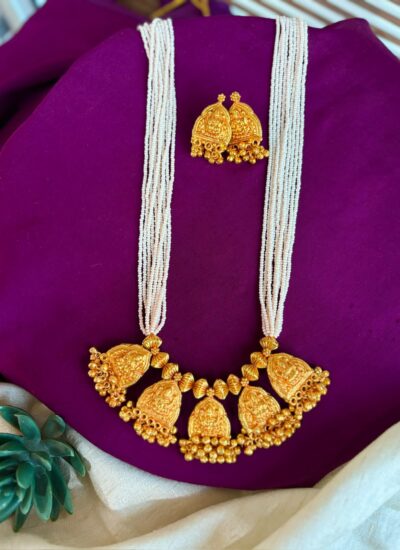 Panch Laxmi pearls set