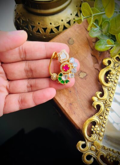 Multicolour Kundan Nath