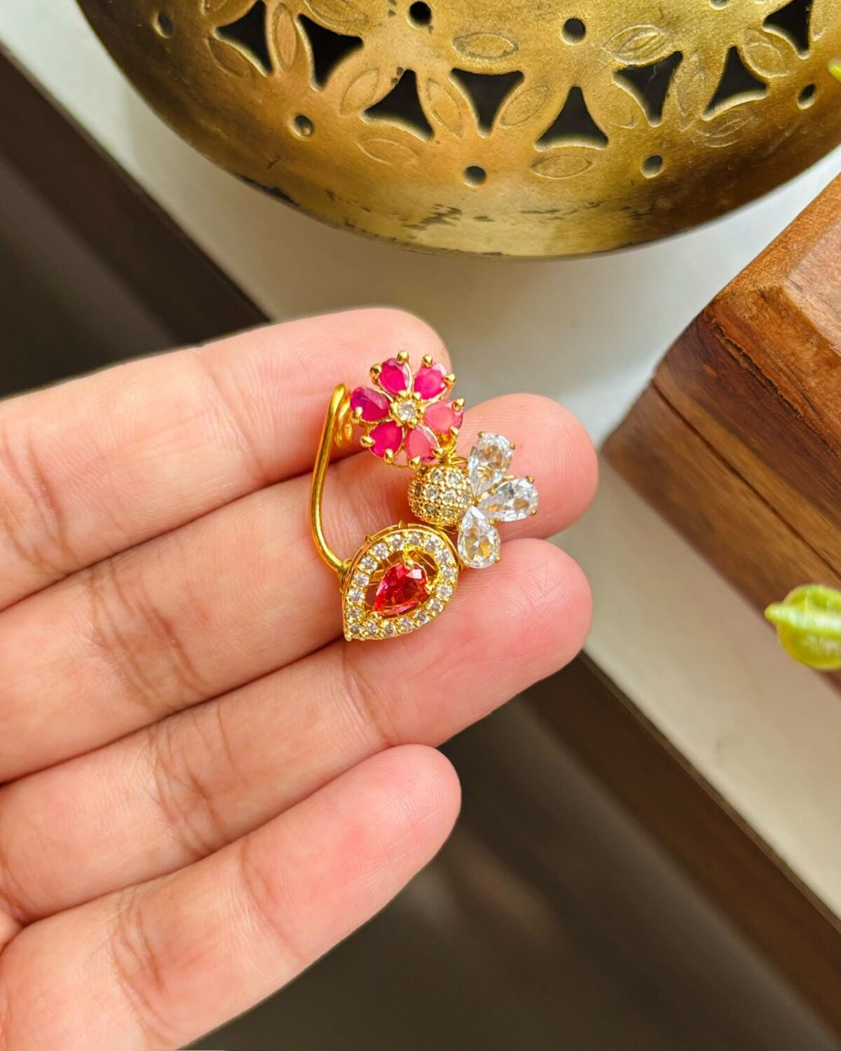 Pink Kundan Nath