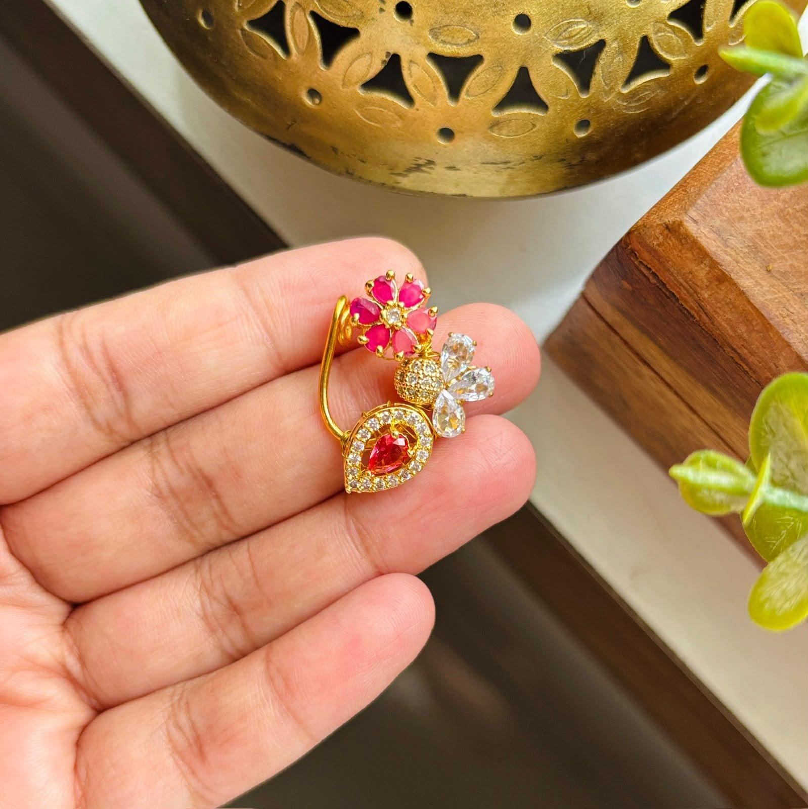Pink Kundan Nath