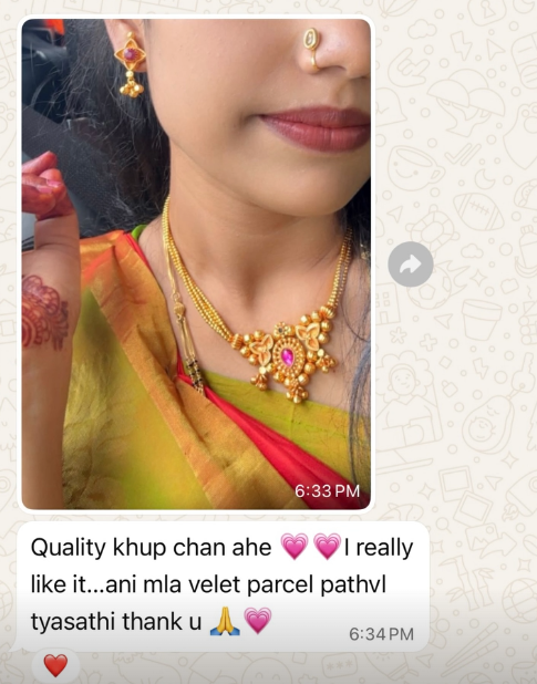 Customer review screenshot for Sadgi Jewellery