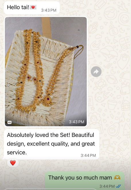 Customer review screenshot for Sadgi Jewellery
