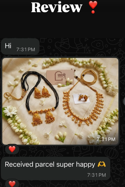 Customer review screenshot for Sadgi Jewellery