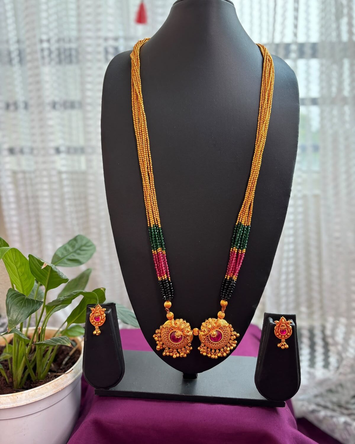 Crystal mangalsutra