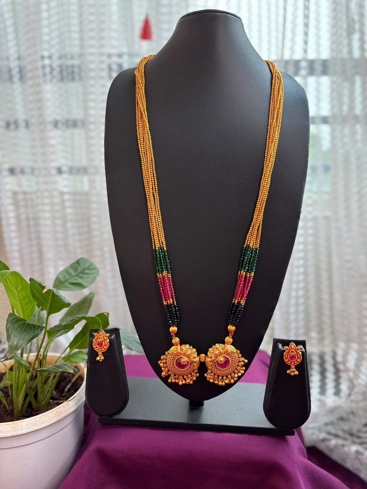 Crystal mangalsutra