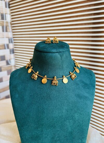 Gaj laxmi necklace with earrings