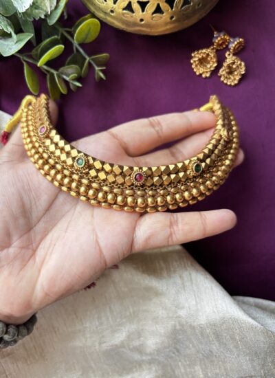 Ashtapailu choker with earrings